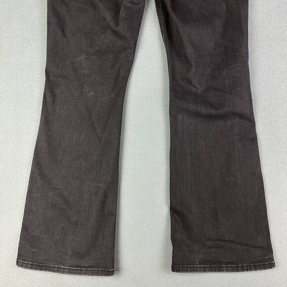 Jen7 Seven For All Mankind 7FAM Jeans Womens 8 Black Petite Slim Bootcut Stretch - Picture 8 of 16
